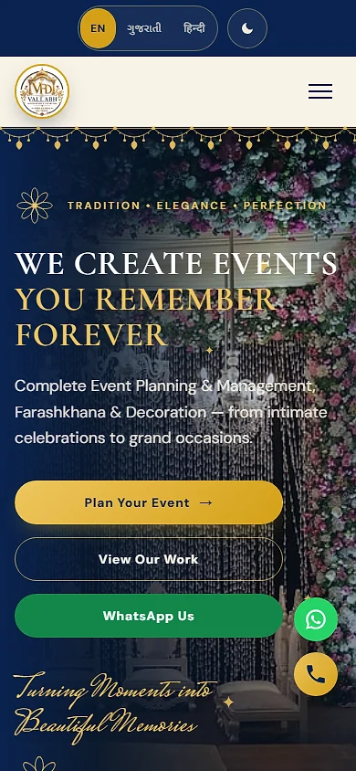 Shree Vallabh Farashkhana & Decorators: phone screen, light theme