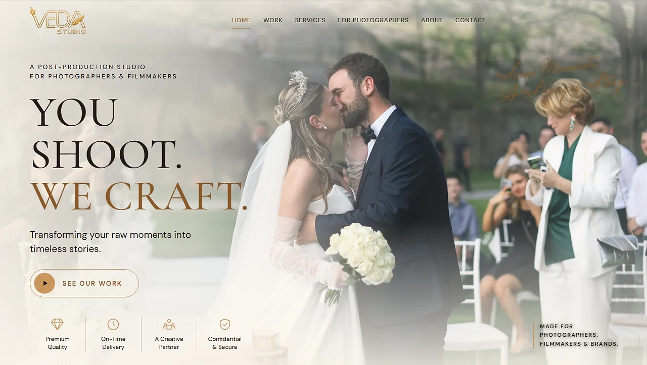 Veda Studio: desktop screen, light theme